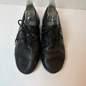 Revolution Dancewear women’s black leather tap shoes lace-up size 6.5M